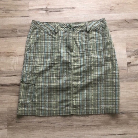 Woolrich Olive Plaid Mini Skirt - Picture 1 of 7
